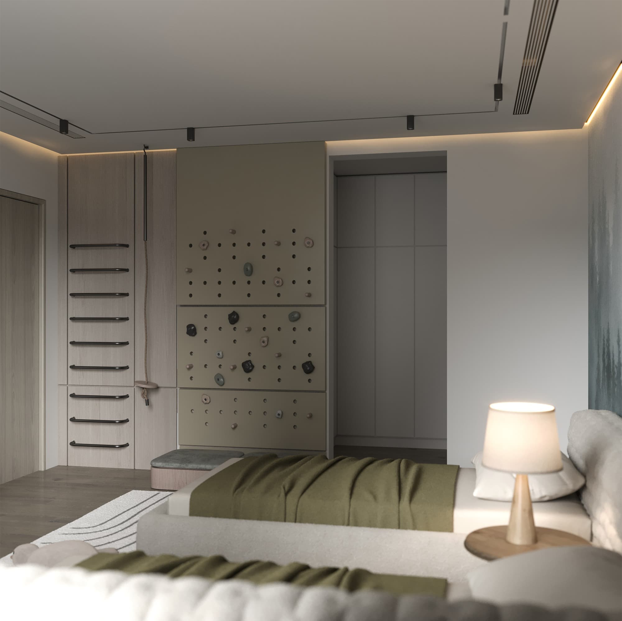 Storage and activity wall