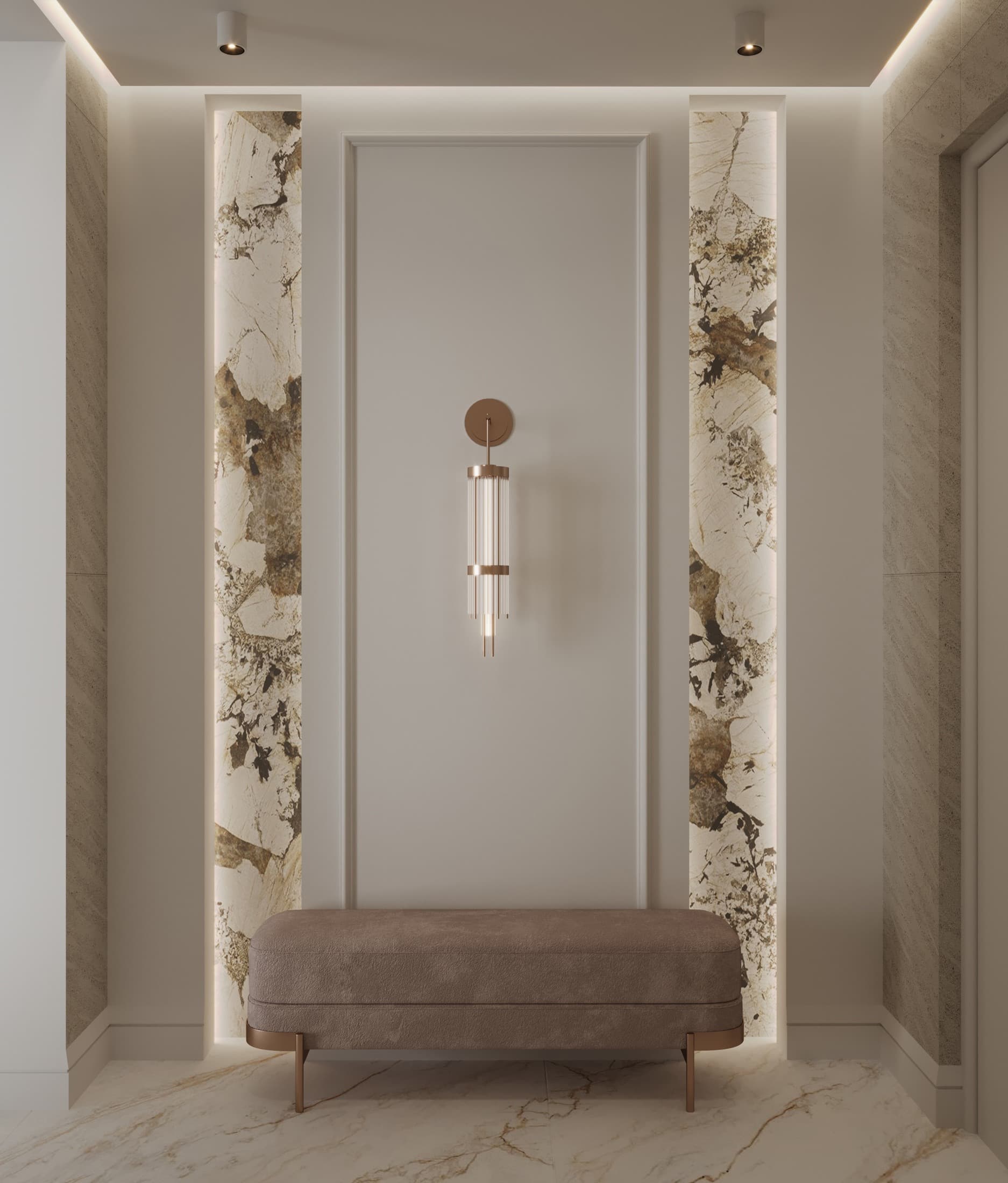 Feature wall and pendant