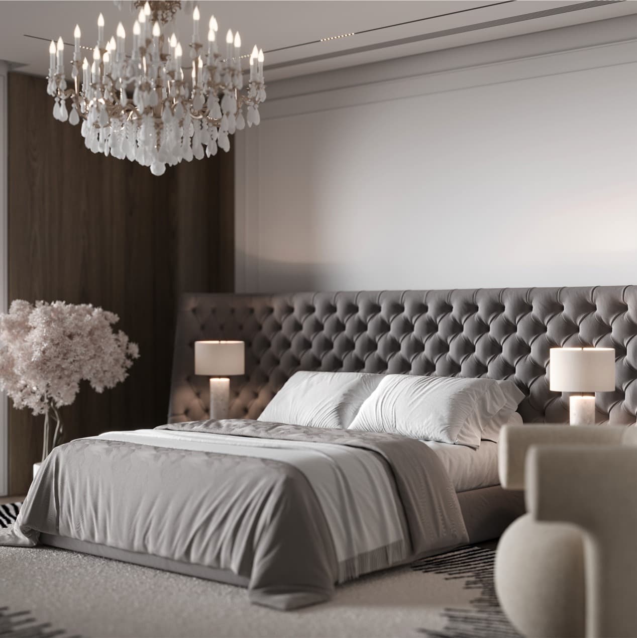 Refined master bedroom