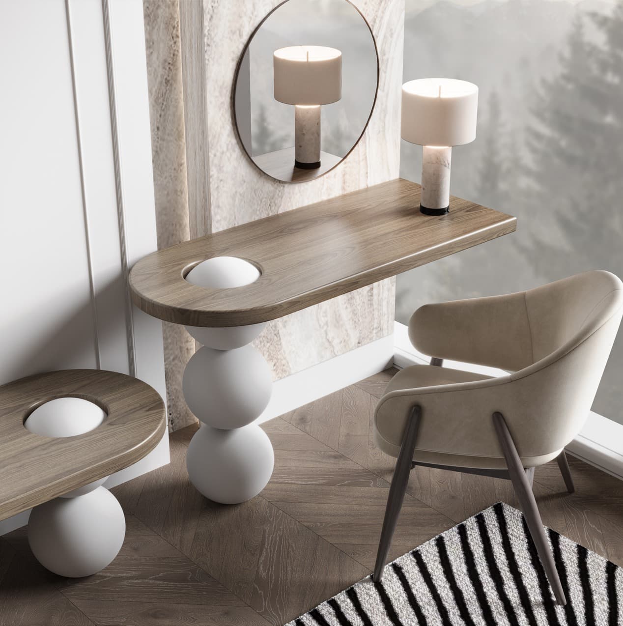 Dressing table detail